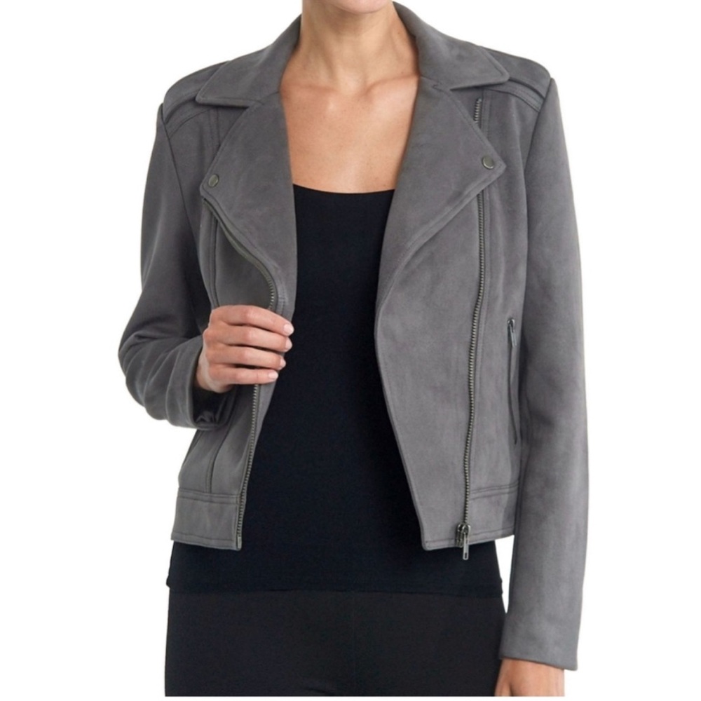 Philosophy Women's Gray Leather Jacket